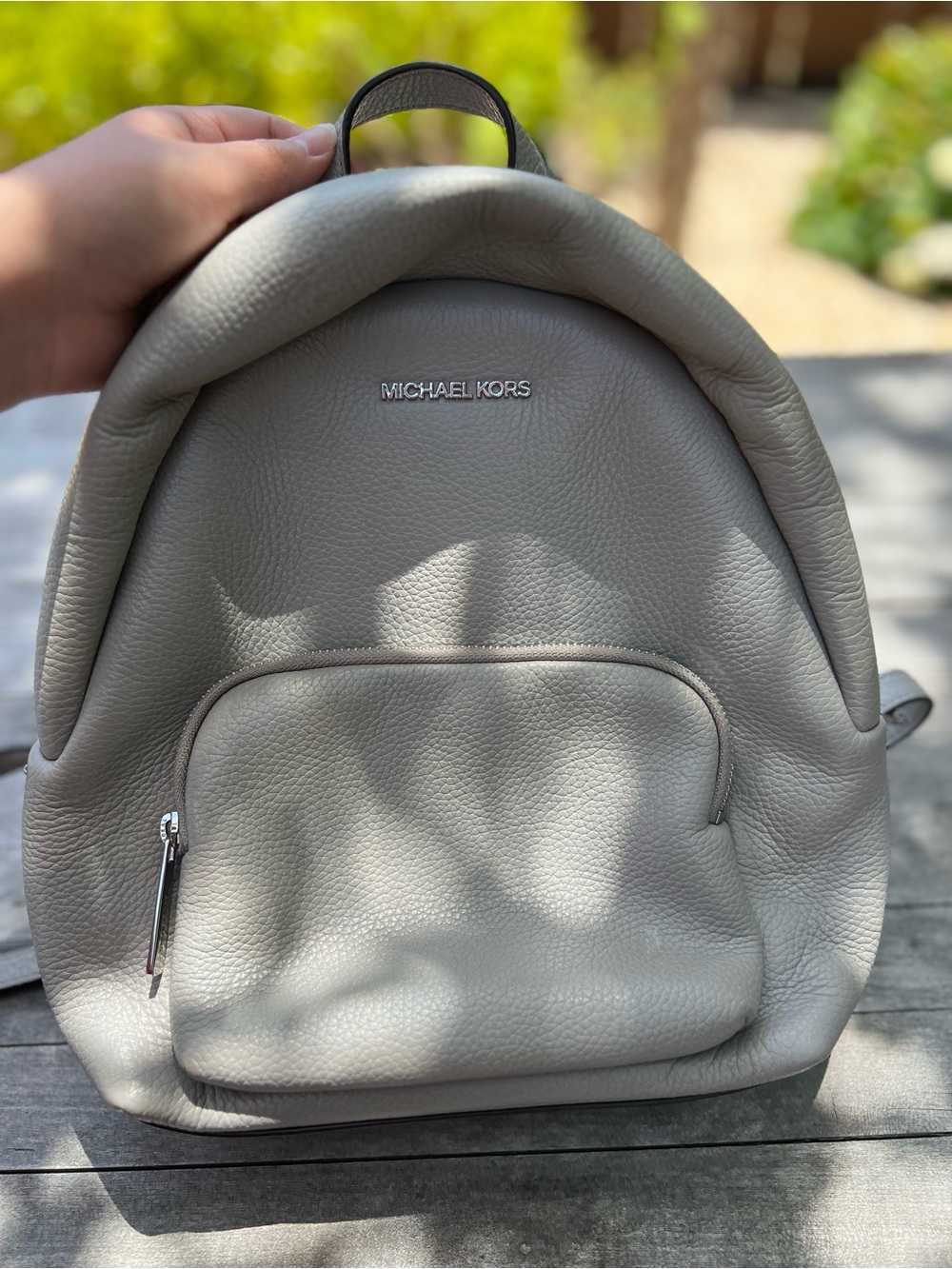 Michael Kors Erin Backpack in Light Gray